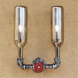 Waterfles Wandlamp Wandlamp Grijs