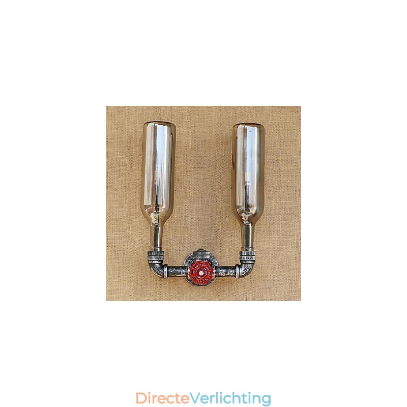 Waterfles Wandlamp Wandlamp Grijs
