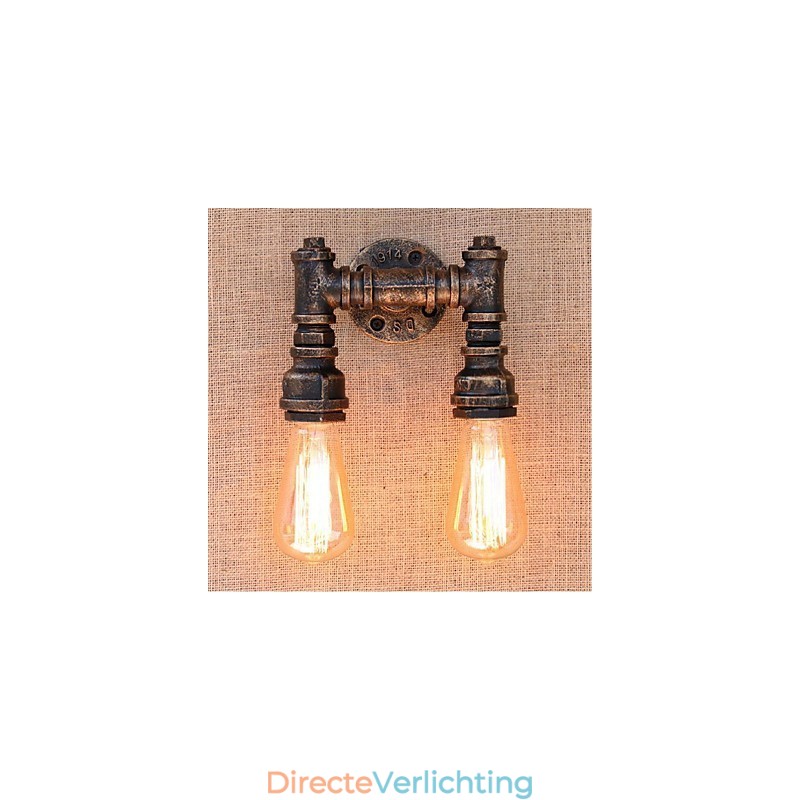 Nostalgia Eenvoudige Waterpijp Decoratieve Kleine Wandlamp Wandlamp