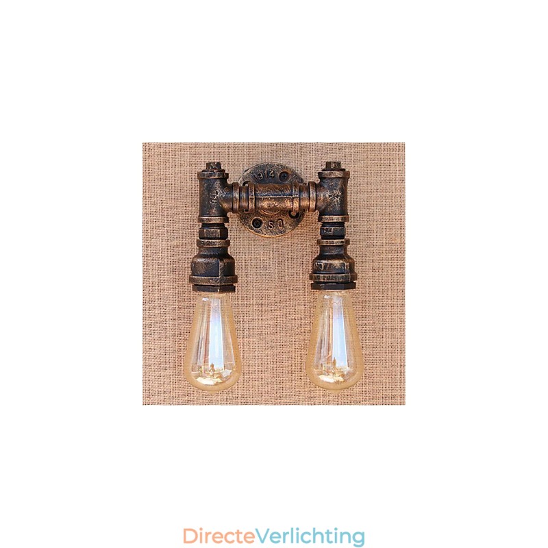Nostalgia Eenvoudige Waterpijp Decoratieve Kleine Wandlamp Wandlamp