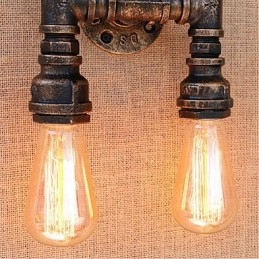 Nostalgia Eenvoudige Waterpijp Decoratieve Kleine Wandlamp Wandlamp