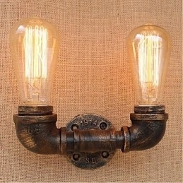 Nostalgia Eenvoudige Waterpijp Decoratieve Kleine Wandlamp Wandlamp