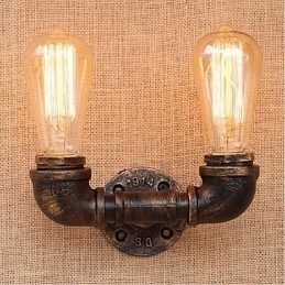 Nostalgia Eenvoudige Waterpijp Decoratieve Kleine Wandlamp Wandlamp