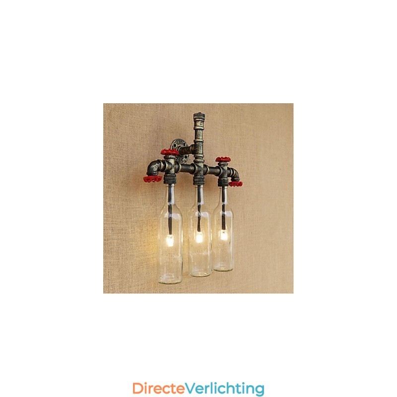 Retro Industriële Wind Switch Waterfles Wandlamp Wandlamp
