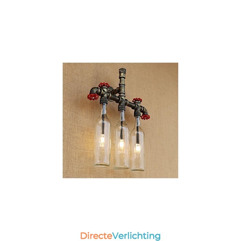 Retro Industriële Wind Switch Waterfles Wandlamp Wandlamp