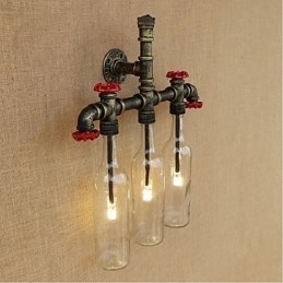 Retro Industriële Wind Switch Waterfles Wandlamp Wandlamp