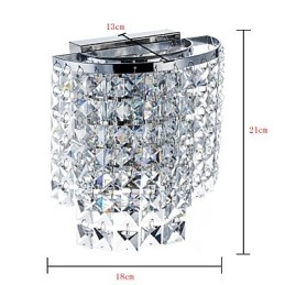 Moderne eigentijdse gegalvaniseerde functie voor kristallen downlight wandlampen wandlamp