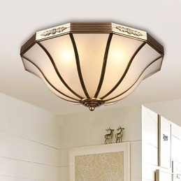 Moderne, eigentijdse decoratieve design koperen plafondlampfamilie