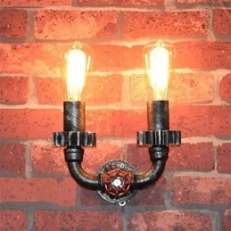 2 Hoofden Vintage Industriële Metalen Wandlampen Restaurant Café Bar Decoratieverlichting