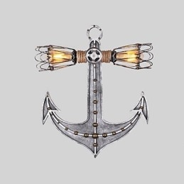 Vintage Industriële Wandlampen Houten Boot Anker Vorm Creatieve Restaurant Café Bar Decoratieverlichting