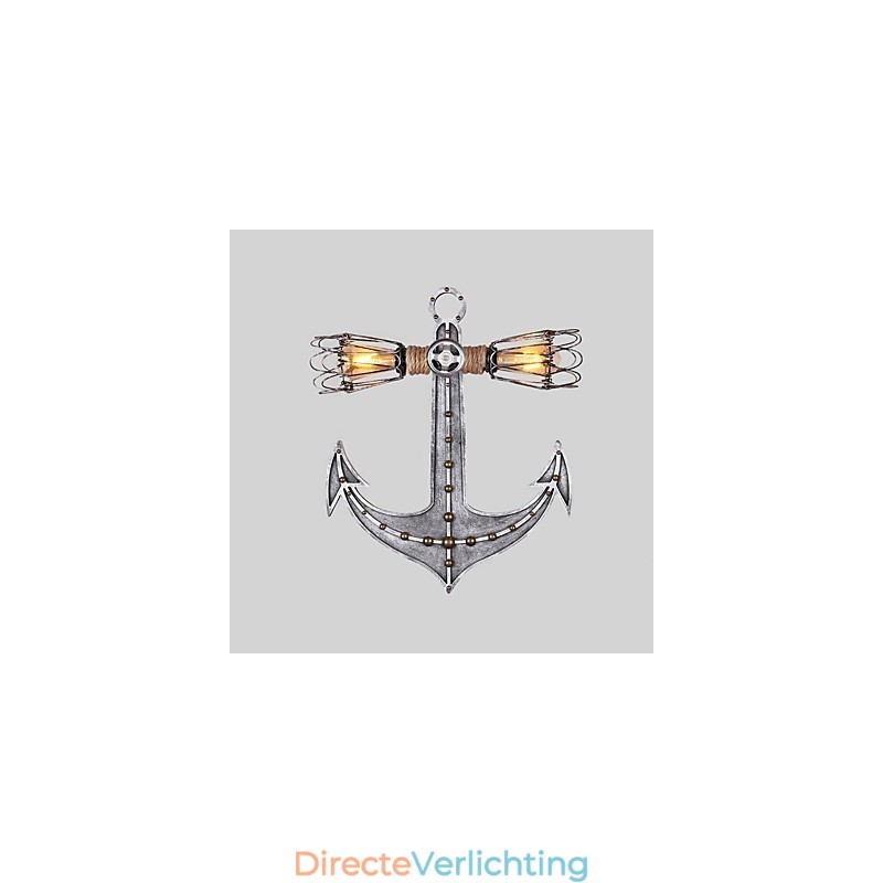 Vintage Industriële Wandlampen Houten Boot Anker Vorm Creatieve Restaurant Café Bar Decoratieverlichting