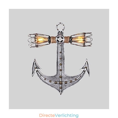 Vintage Industriële Wandlampen Houten Boot Anker Vorm Creatieve Restaurant Café Bar Decoratieverlichting