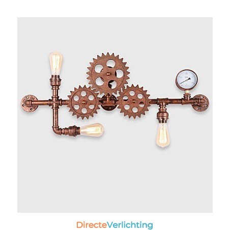Vintage Industriële Pijp Wandlampen Houten Helm Vorm Creatieve Draaibare Verlichting Restaurant Café Bar Decoratieverlichting Vintage Industriële Pijp Wandlampen Houten Helm Vorm Creatieve Draaibare Verlichting Restaurant Café Bar Decoratieverlichting