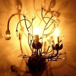 Moderne, eigentijdse, traditionele, klassieke, rustieke, landelijke schildering met kristallen verlichting