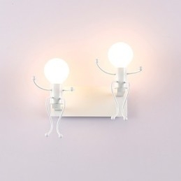 Robotvorm Vintage Metaal Industrieel Loft Rustiek Wandlamp Bar Café Entree Hal Wandlamp Zwart Wit Optioneel