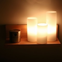 Houten wandlampen 3 lampen Landelijk