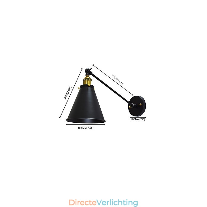 Buzz Paint Single Wall Iron Wandlamp Dumb Black Lightsaber Lamp Aan De Muur