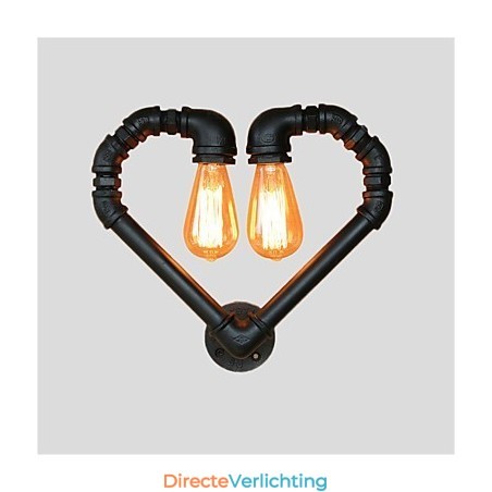 Vintage Waterpijp Liefdevol Hart Creatieve Wandlampen Industrieel Woonkamer Restaurant Bars Café Decoratie Wandlampen Vintage Waterpijp Liefdevol Hart Creatieve Wandlampen Industrieel Woonkamer Restaurant Bars Café Decoratie Wandlampen