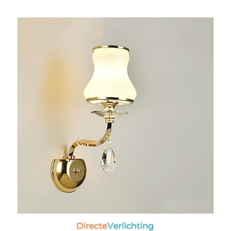 Moderne eigentijdse gegalvaniseerde functie voor wandlampen met kristalsfeerverlichting Moderne eigentijdse gegalvaniseerde functie voor wandlampen met kristalsfeerverlichting
