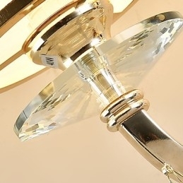 Moderne eigentijdse gegalvaniseerde functie voor wandlampen met kristalsfeerverlichting