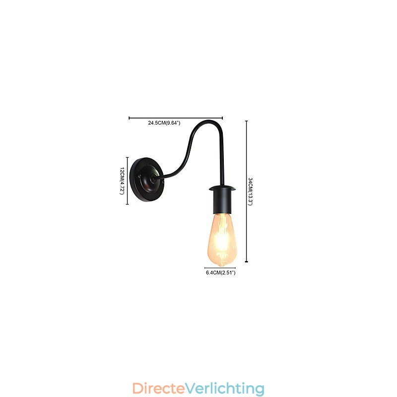 Wandlampen Wandlamp Ijzeren Wandlamp Dumb Black Lightsaber Lamp Aan De Muur