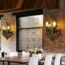 Vintage Industriële Wandlampen Hout Tandwiel Vorm Creatieve Draaibare Verlichting Restaurant Café Bar Decoratieverlichting