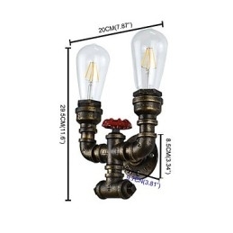 Rustieke Lodge Traditionele Klassieke Antieke Messing Kenmerk voor Sfeerverlichting Wandlampen Wandlamp