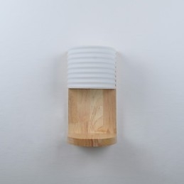 Eenvoudige wandlamp, nachtkastje, bureaulamp met glazen kap en massief hout voor slaapkamer, ladekast, woonkamer, babykamer, studentenkamer, salontafel, boekenkast