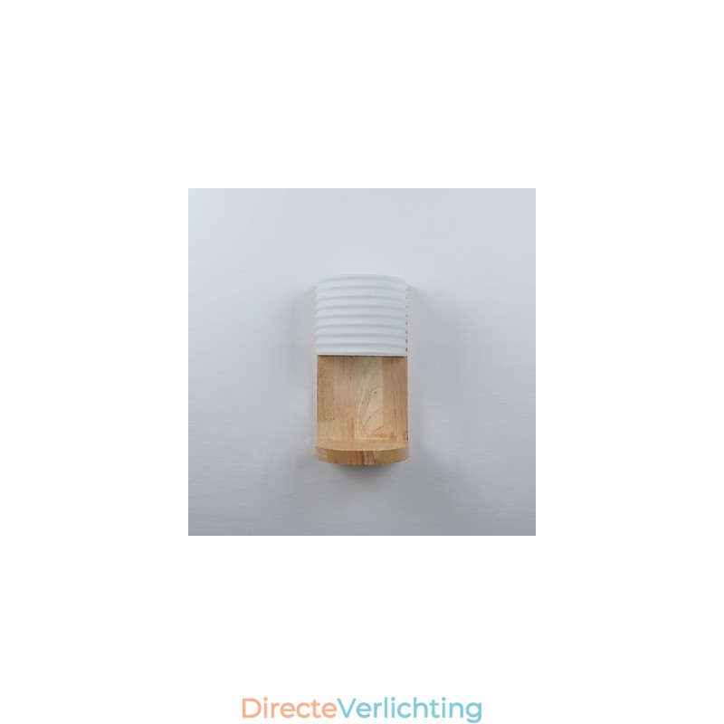 Eenvoudige wandlamp, nachtkastje, bureaulamp met glazen kap en massief hout voor slaapkamer, ladekast, woonkamer, babykamer, studentenkamer, salontafel, boekenkast