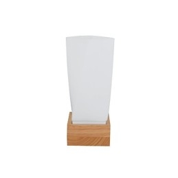 Eenvoudige wandlamp, nachtkastje, bureaulamp met glazen kap en massief hout voor slaapkamer, ladekast, woonkamer, babykamer, studentenkamer, salontafel, boekenkast