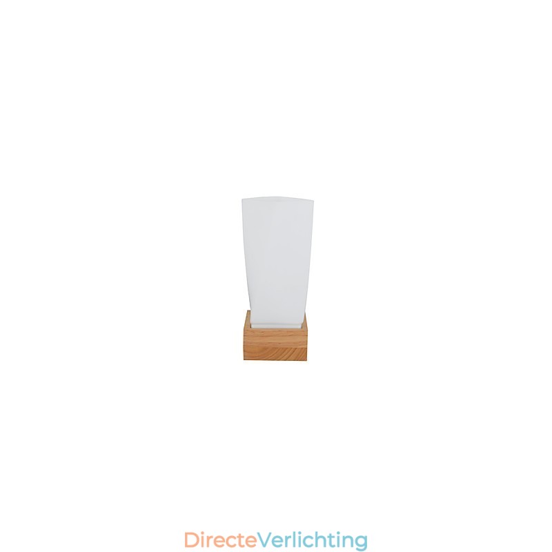 Eenvoudige wandlamp, nachtkastje, bureaulamp met glazen kap en massief hout voor slaapkamer, ladekast, woonkamer, babykamer, studentenkamer, salontafel, boekenkast