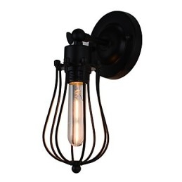 Geschilderde stalen wandlamp Dumb Black American Coffee Decoratie Retro wandlamp Lichtzwaardlamp op de muur