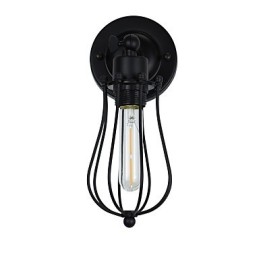Geschilderde stalen wandlamp Dumb Black American Coffee Decoratie Retro wandlamp Lichtzwaardlamp op de muur