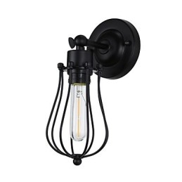 Geschilderde stalen wandlamp Dumb Black American Coffee Decoratie Retro wandlamp Lichtzwaardlamp op de muur
