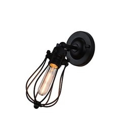 Geschilderde stalen wandlamp Dumb Black American Coffee Decoratie Retro wandlamp Lichtzwaardlamp op de muur