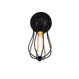Geschilderde stalen wandlamp Dumb Black American Coffee Decoratie Retro wandlamp Lichtzwaardlamp op de muur