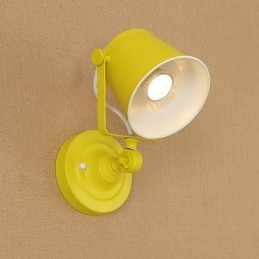 Geschilderde stalen wandlamp Dumb Black American Coffee Decoratie Retro wandlamp Lichtzwaardlamp op de muur