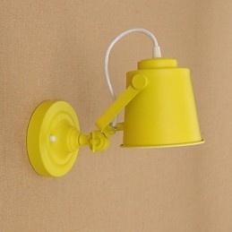 Geschilderde stalen wandlamp Dumb Black American Coffee Decoratie Retro wandlamp Lichtzwaardlamp op de muur