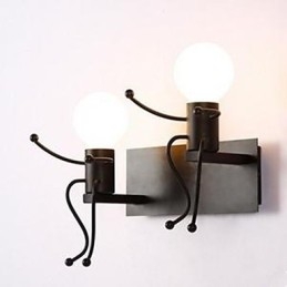 Amerikaanse Landelijke IJzeren Wandlamp Creatieve Slaapkamer Nachtkastje Wandlamp Warme Gangpad Schurk Wandlamp