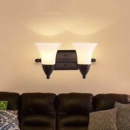 Rustieke Lodge Zwarte Oxide Afwerking Kenmerk voor Oogbescherming Sfeerverlichting Wandlampen Wandlamp