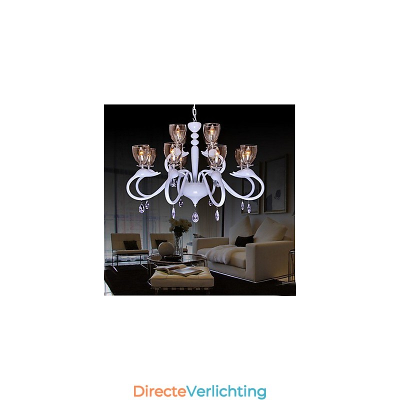 Europese stijl kristallen hanglamp individualiteit creatieve zwaan 12 lichts kroonluchter