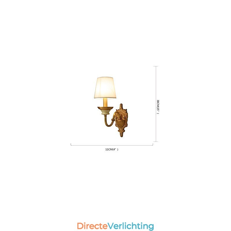 Eenvoudige landelijke traditionele klassieke messingfunctie voor mini-stijl uplight wandlampen wandlamp