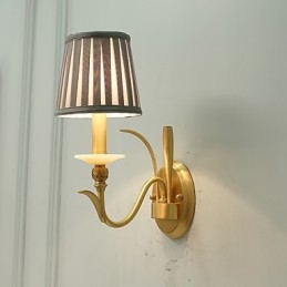 Eenvoudige landelijke traditionele klassieke messingfunctie voor mini-stijl uplight wandlampen wandlamp