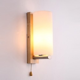 Nieuwigheid Landelijke functie voor Mini Stijl Oogbescherming Sfeerverlichting Wandlampen Wandlamp Log Hout Slaapkamer Nachtkastje Lamp
