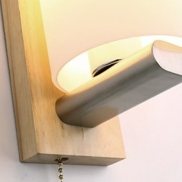 Nieuwigheid Landelijke functie voor Mini Stijl Oogbescherming Sfeerverlichting Wandlampen Wandlamp Log Hout Slaapkamer Nachtkastje Lamp