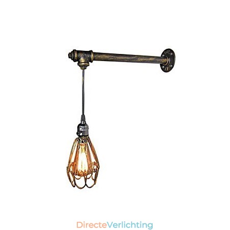 Loft vintage wandlamp lamp restaurant café gang bar Iron Cage wandlamp industrie IJzeren pijpverlichting Loft vintage wandlamp lamp restaurant café gang bar Iron Cage wandlamp industrie IJzeren pijpverlichting