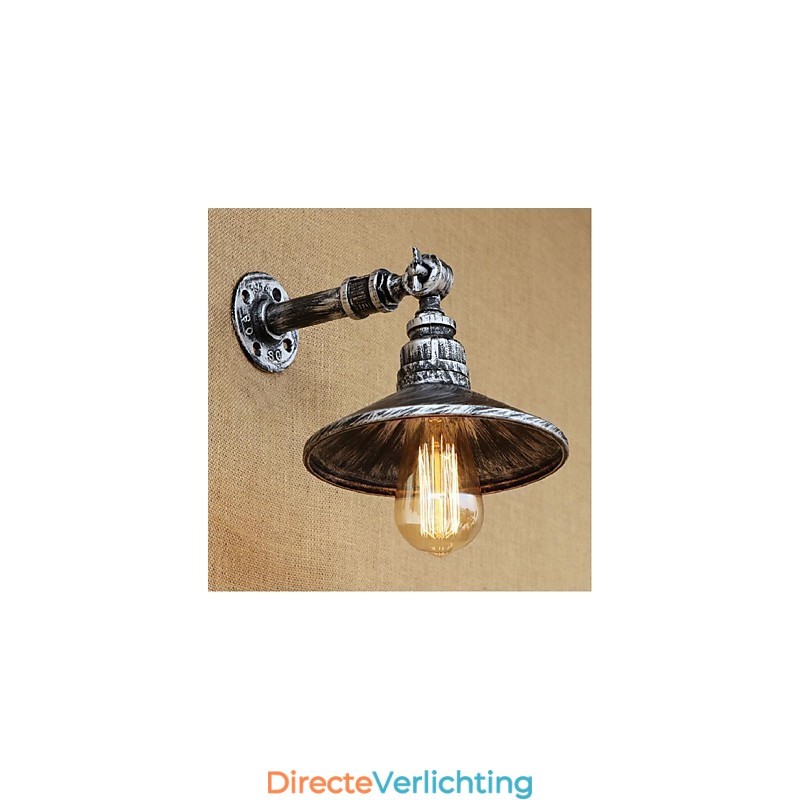 Industriële stijl Nordic waterpijp wandlamp wandlamp zilver