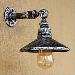 Industriële stijl Nordic waterpijp wandlamp wandlamp zilver
