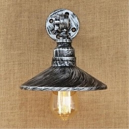 Industriële stijl Nordic waterpijp wandlamp wandlamp zilver