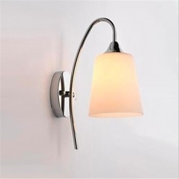 Moderne minimalistische glazen nachtkastje gangpad hotelkamer wandlamp